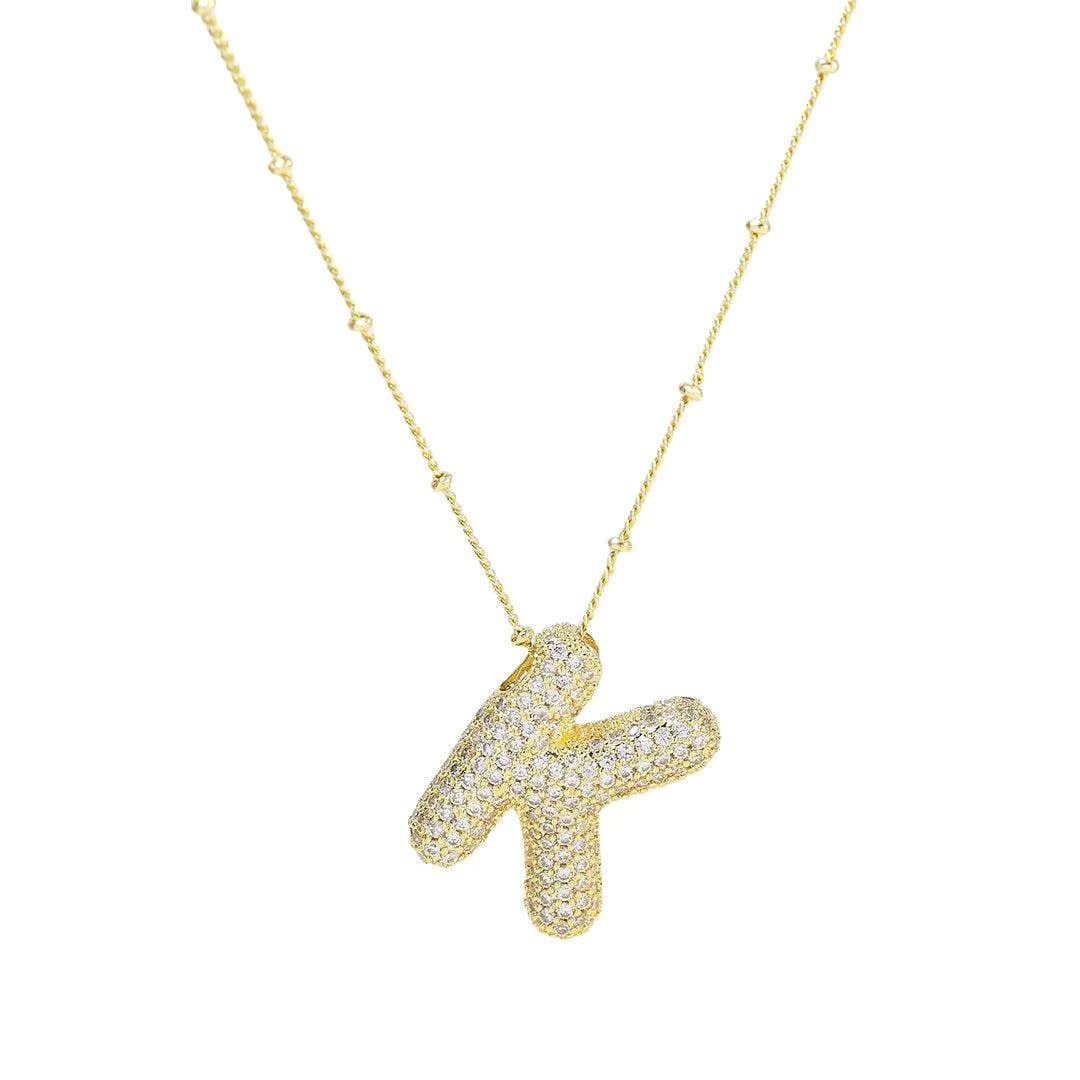 Bubble Initial Necklace