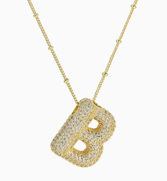 Bubble Initial Necklace