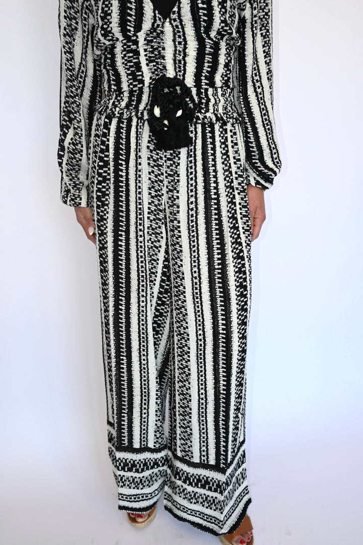 Geo Stripe Printed Pants