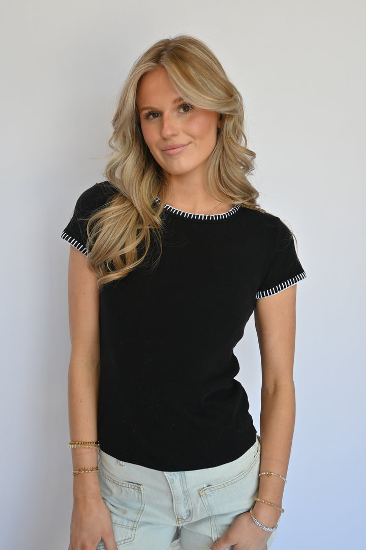 Brooks Blanket Stitch Tee