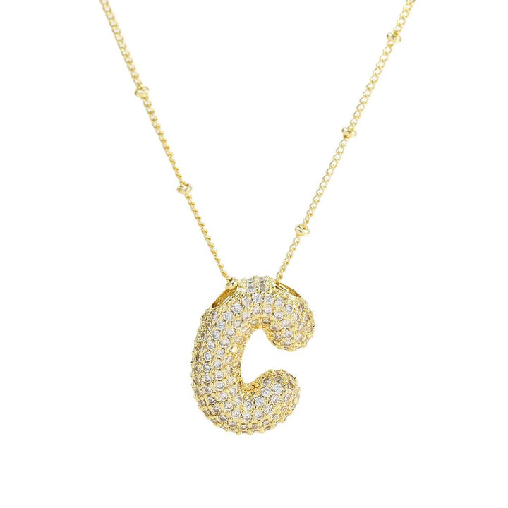 Bubble Initial Necklace