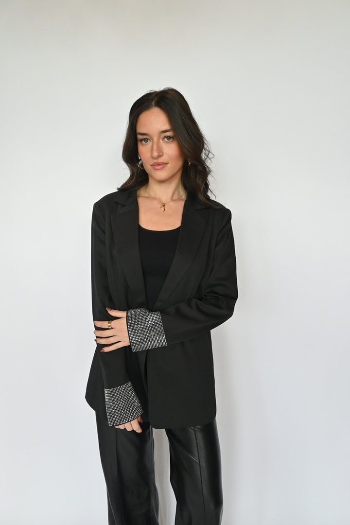 Rhinestone Cuff Blazer