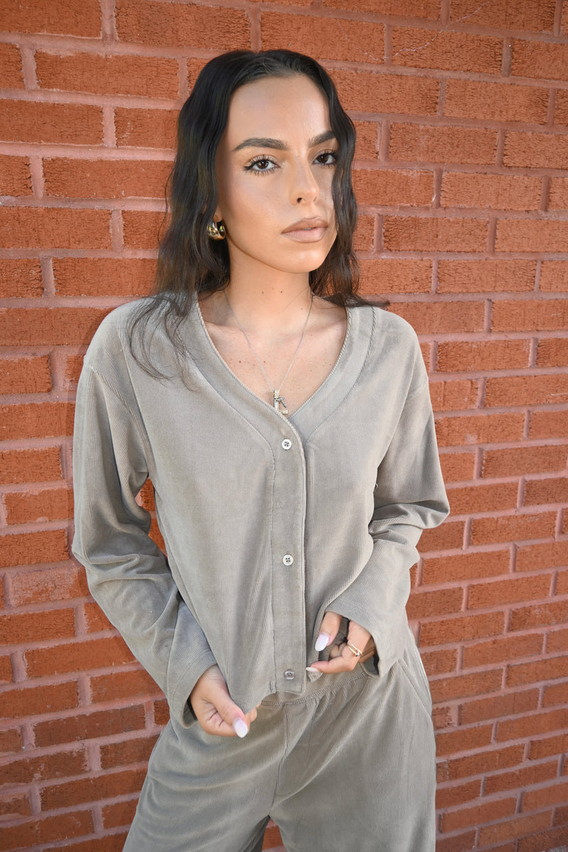 Luxe Cord Cardigan