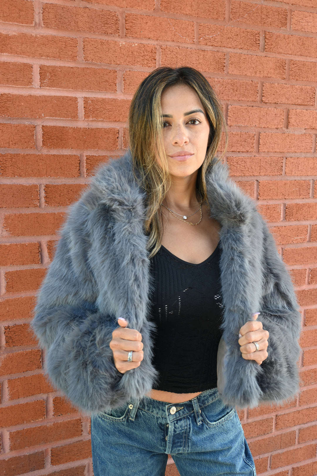 Storm Cropped Fur Jacket