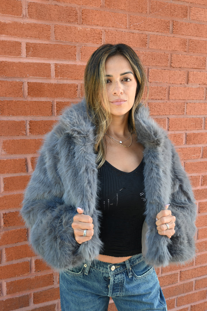 Storm Cropped Fur Jacket