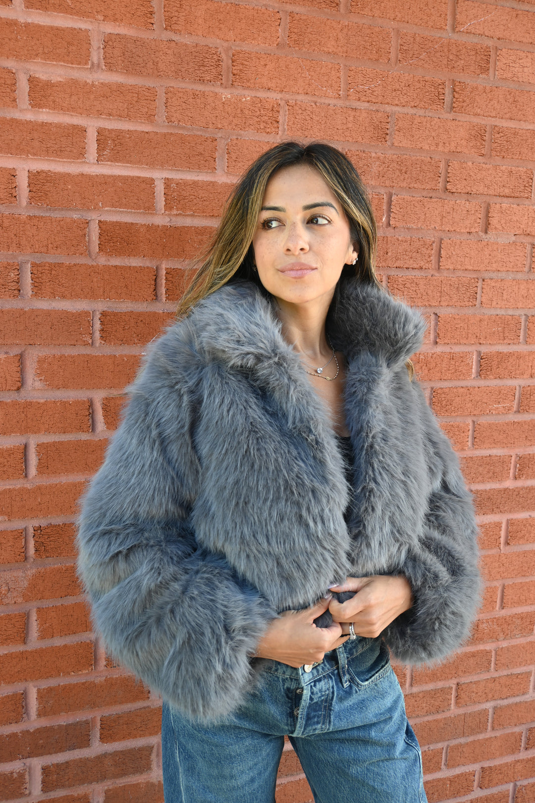 Storm Cropped Fur Jacket