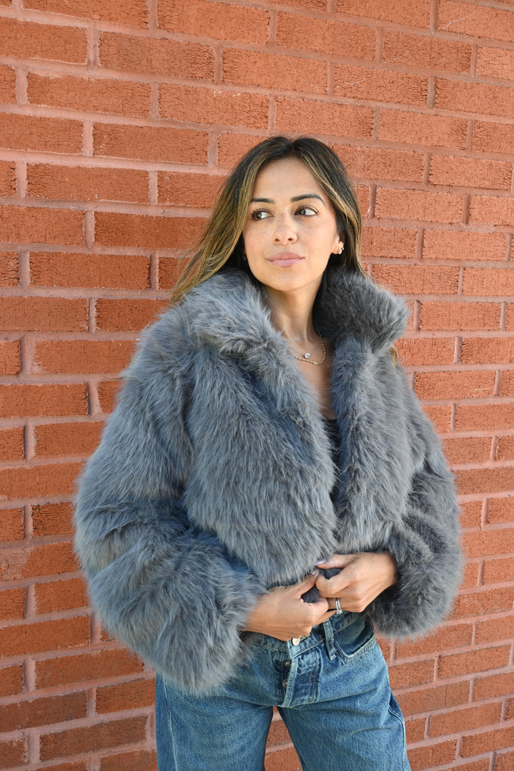 Storm Cropped Fur Jacket