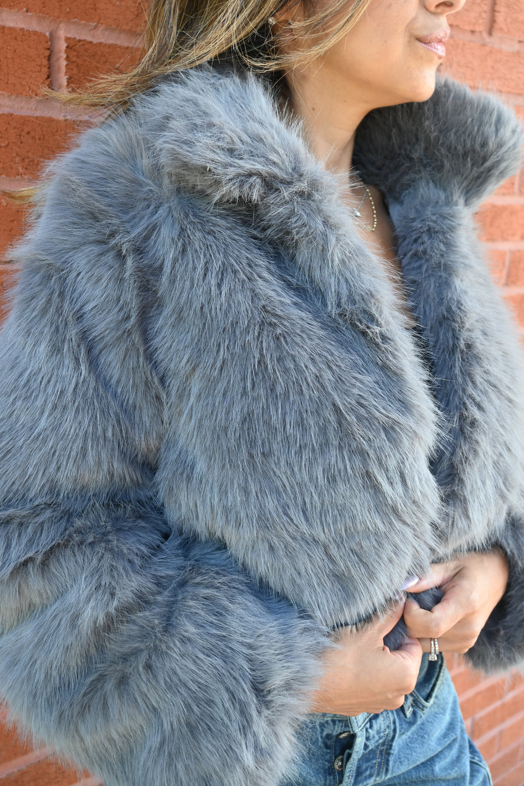 Storm Cropped Fur Jacket