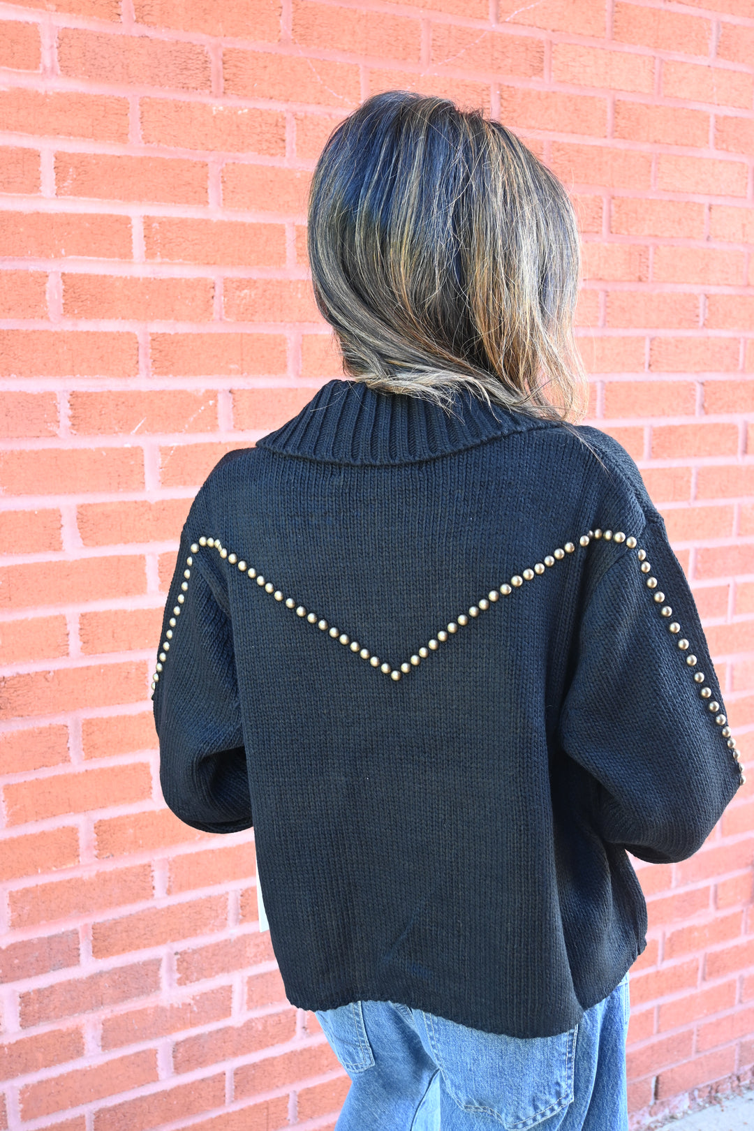 Studded Sweater Blazer