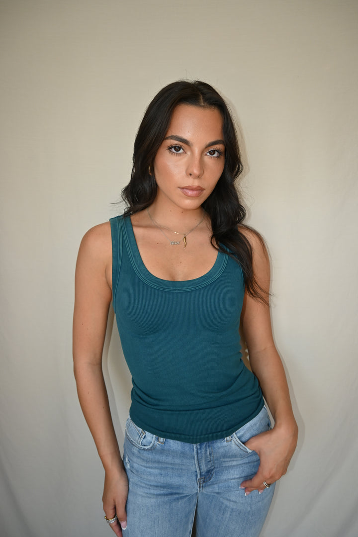 Vintage Reversible Ribbed Tank