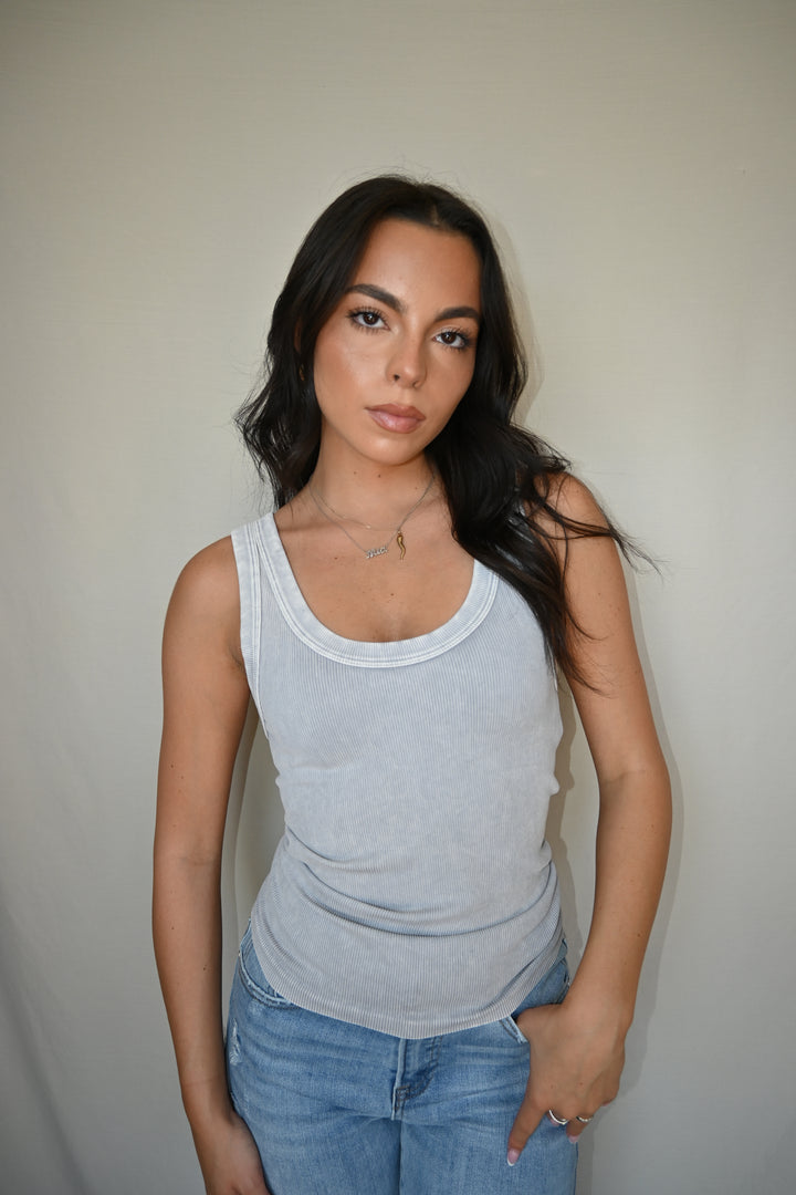 Vintage Reversible Ribbed Tank