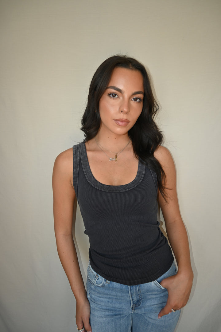 Vintage Reversible Ribbed Tank