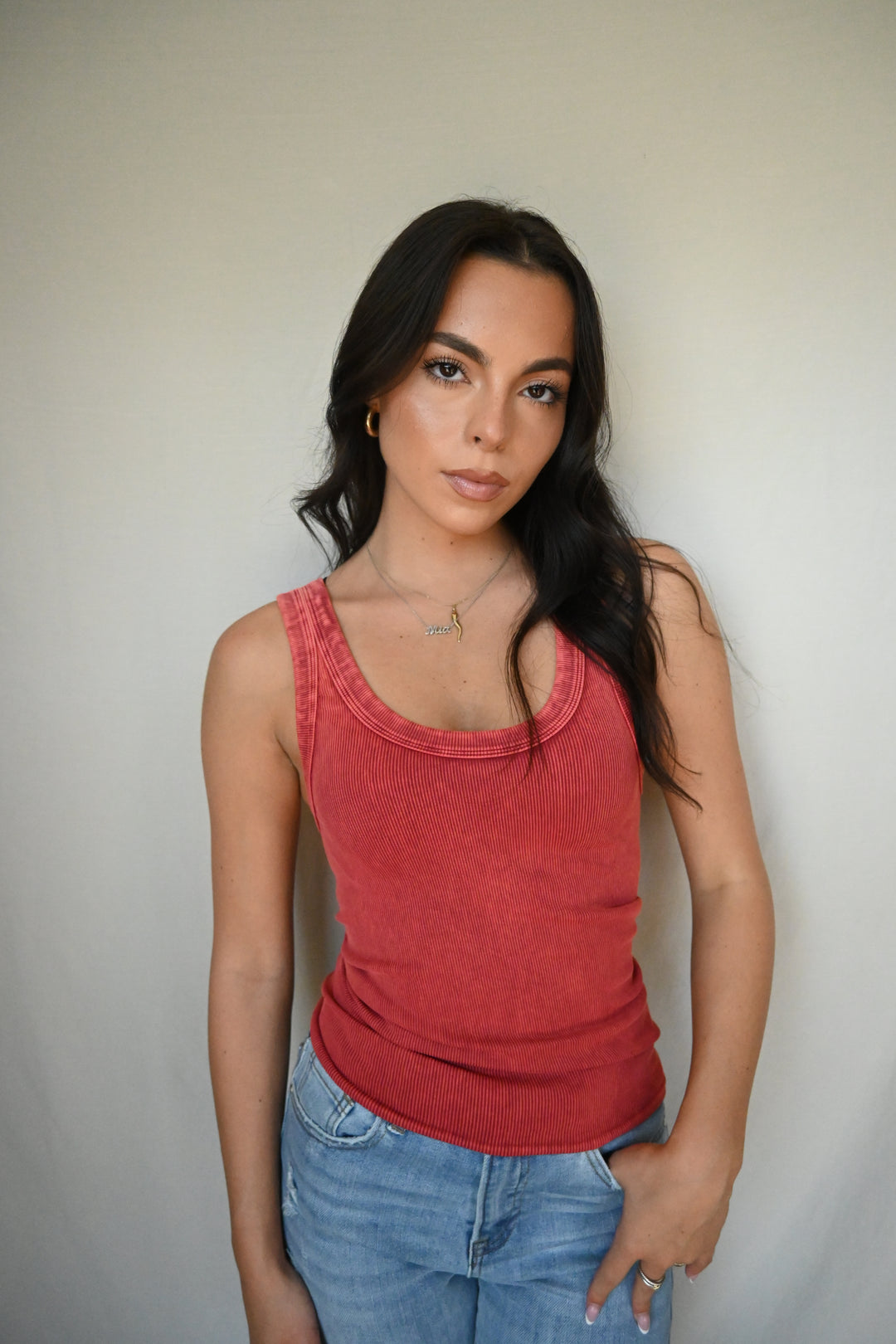 Vintage Reversible Ribbed Tank