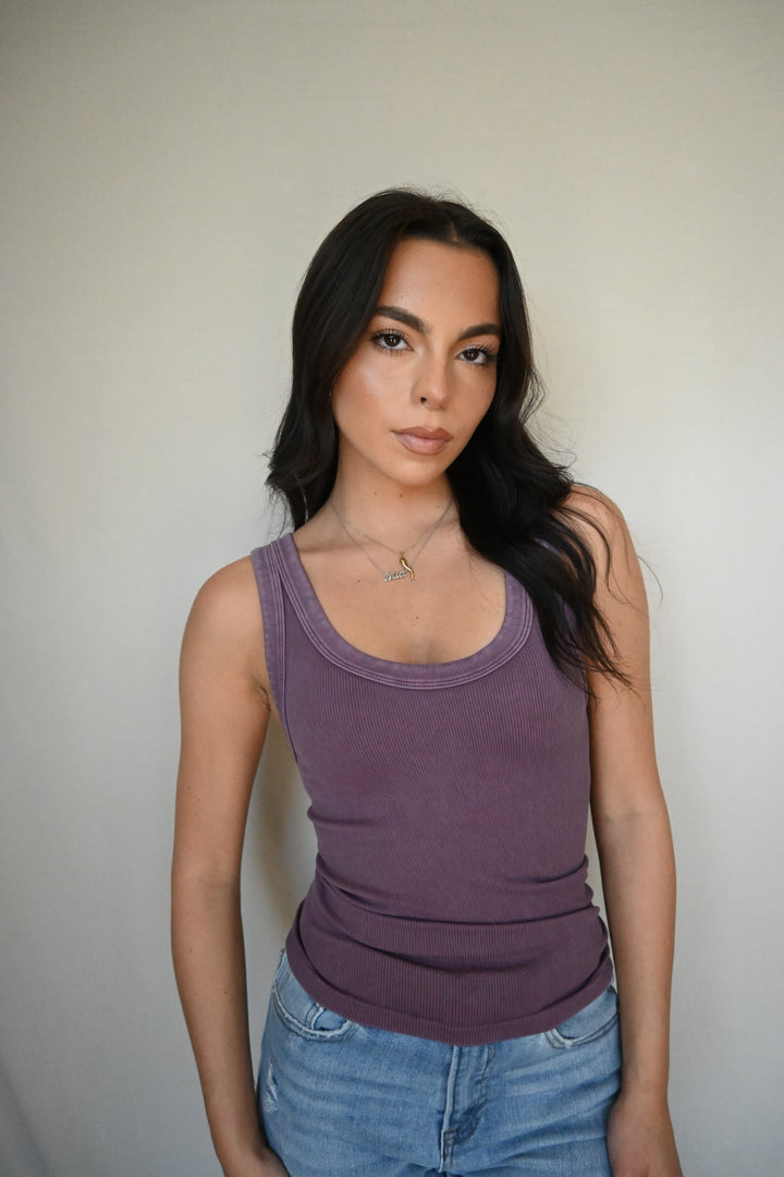 Vintage Reversible Ribbed Tank