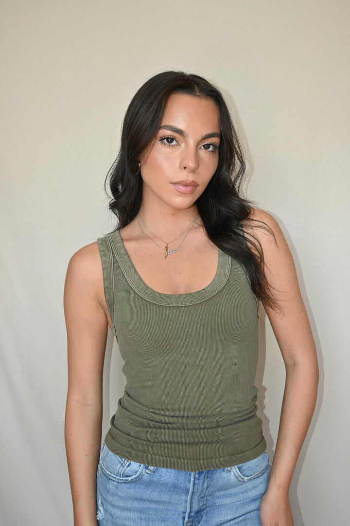 Vintage Reversible Ribbed Tank