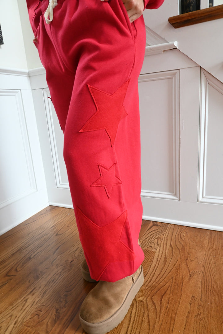 Star Applique Fleece Jogger