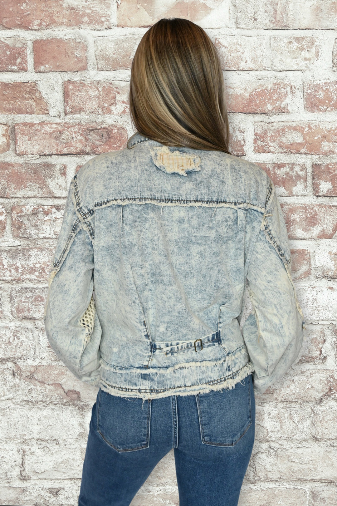 3D Cargo Pockets Denim Jacket