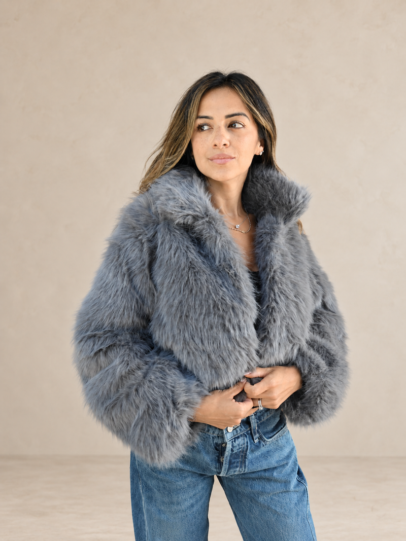 Storm Cropped Fur Jacket