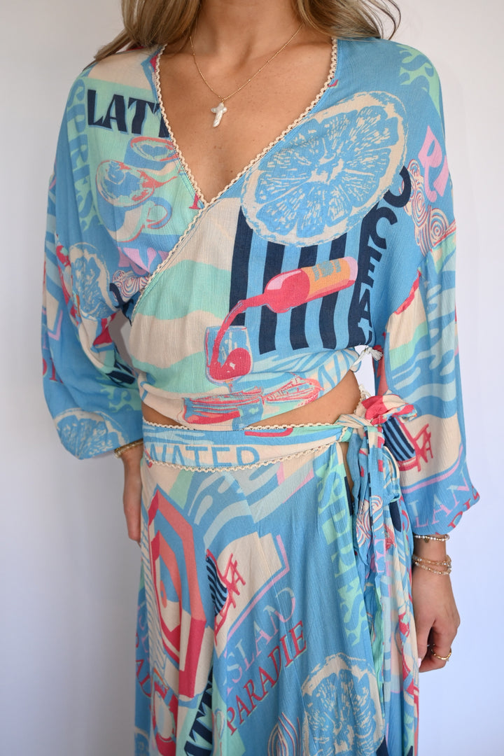 Vacay Mode Front Tie Top