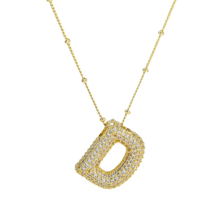Bubble Initial Necklace