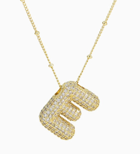 Bubble Initial Necklace