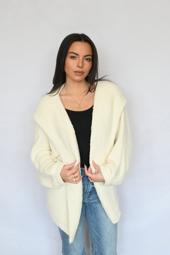 COZY HOOD CARDIGAN