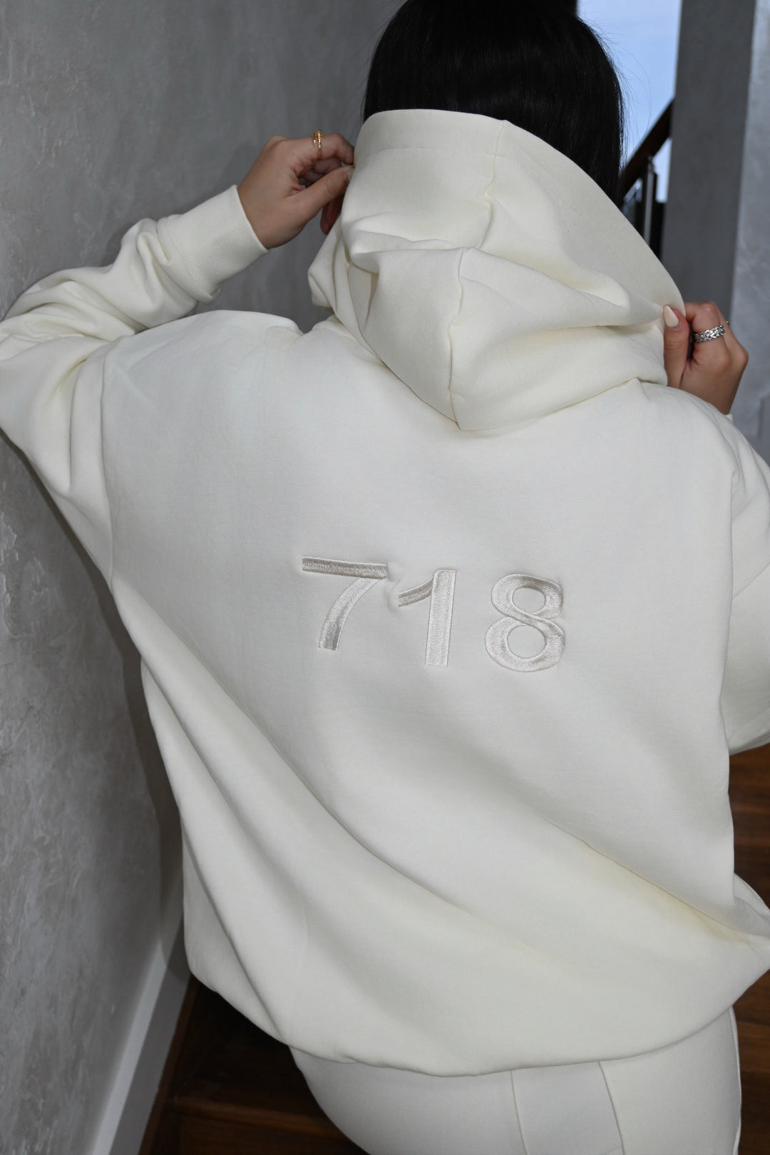 MINT 718 Embroidered Back Hoodie