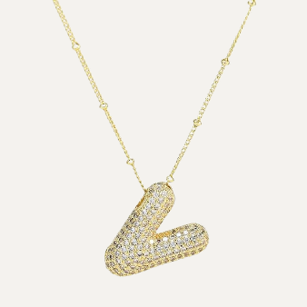Bubble Initial Necklace