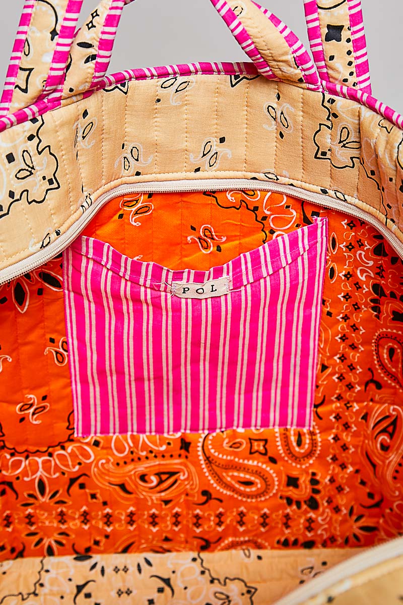 Love Bandana Quilted Tote