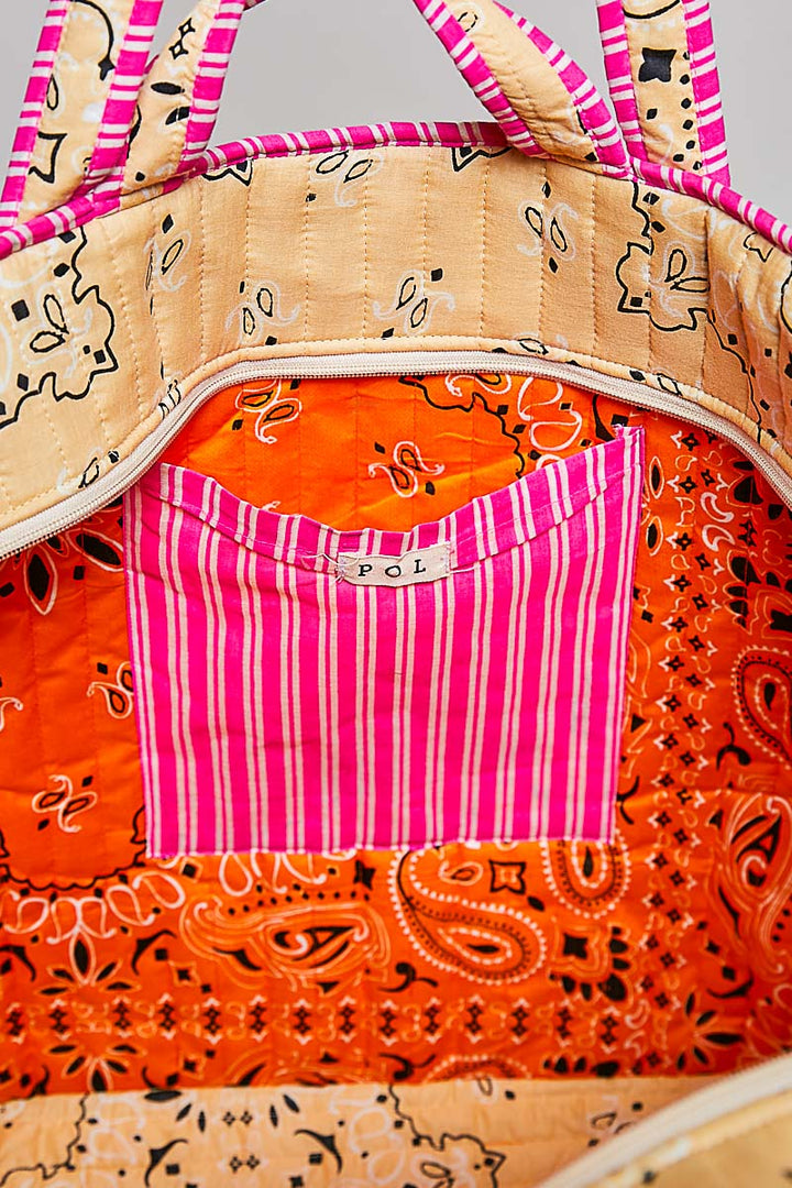 Love Bandana Quilted Tote
