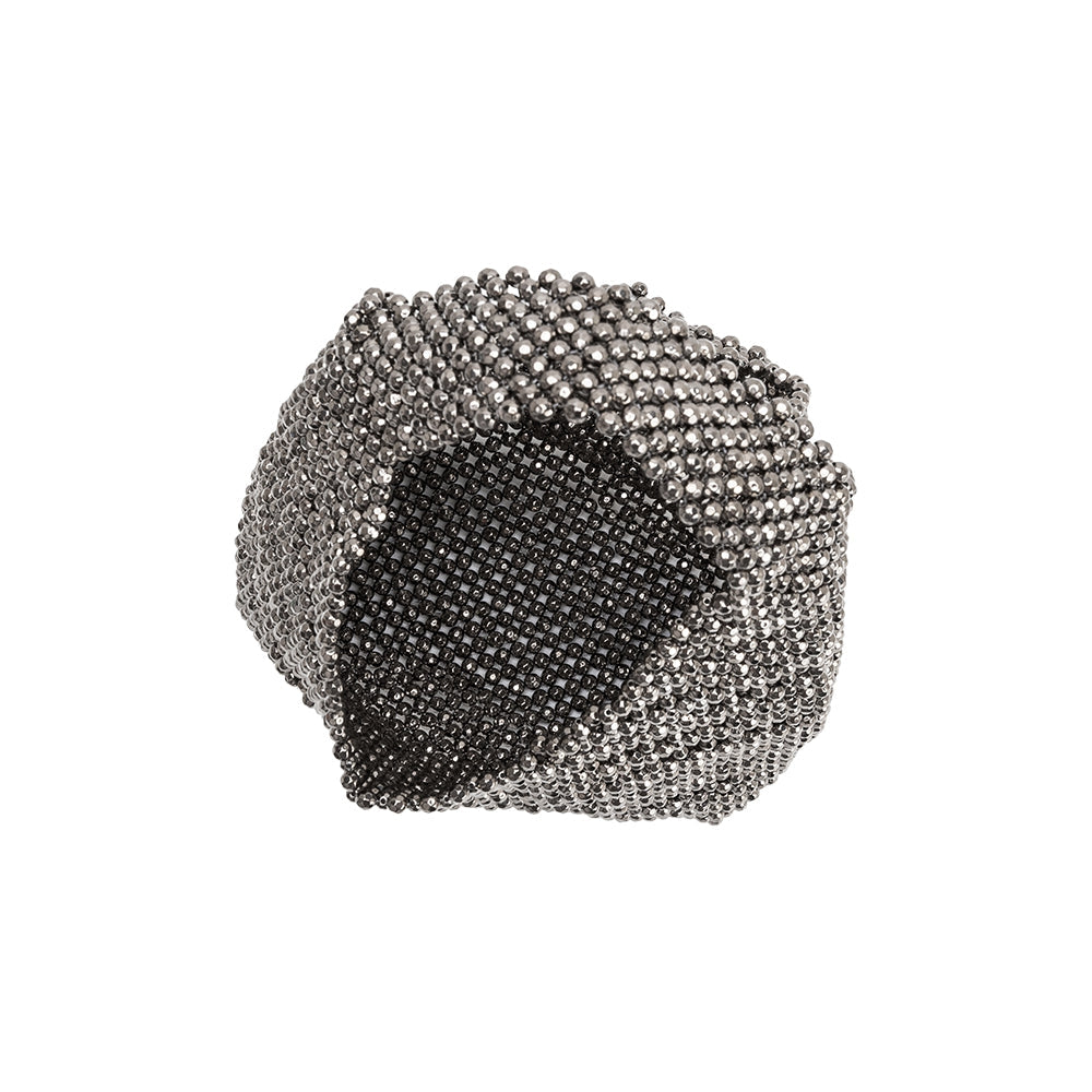 Krystal Beaded Top Handle Bag