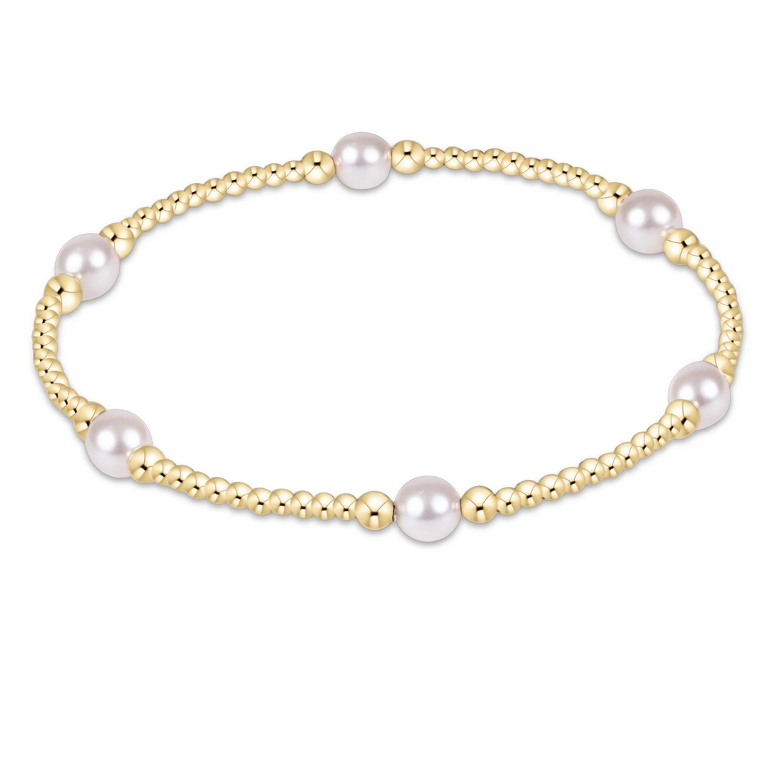 Purpose Pearl 5mm Gold Bracelet