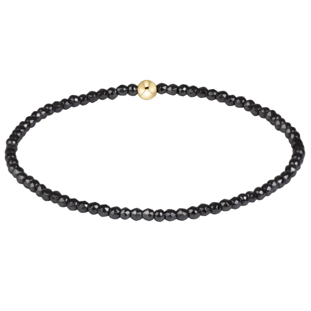 2mm Classic Faceted Hematite Bracelet