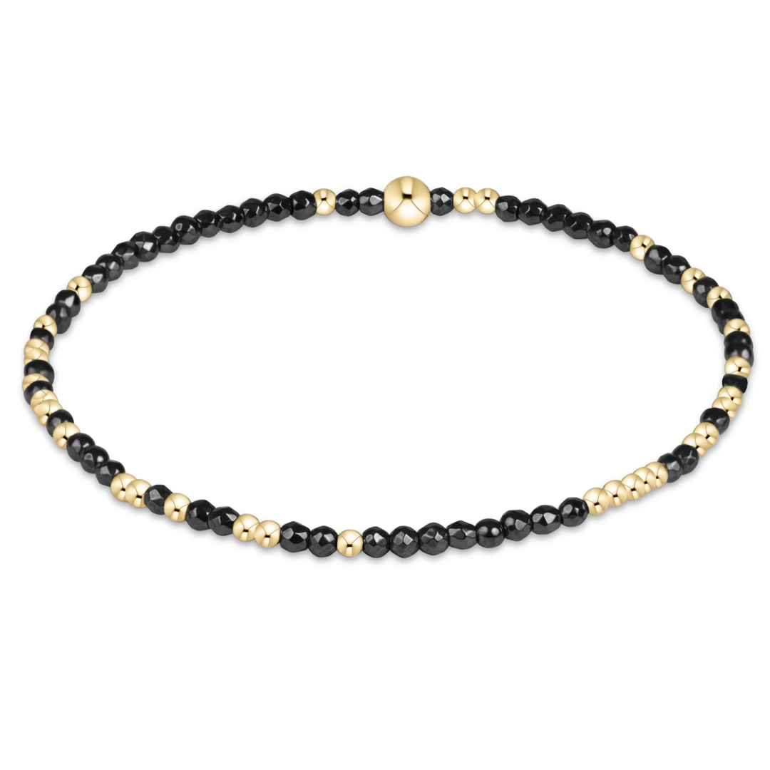 2mm Hope Unwritten Faceted Hematite Bracelet