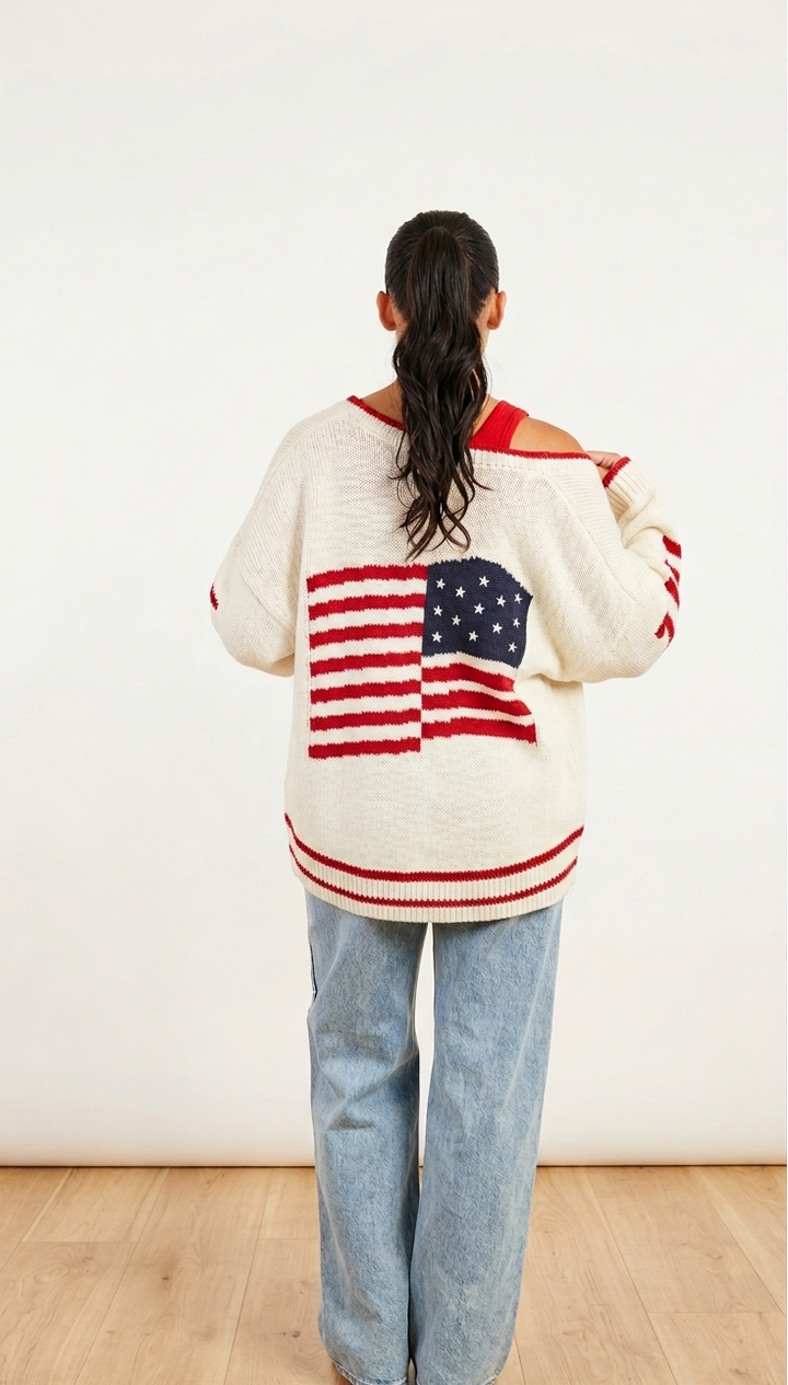 USA Knit Cardigan