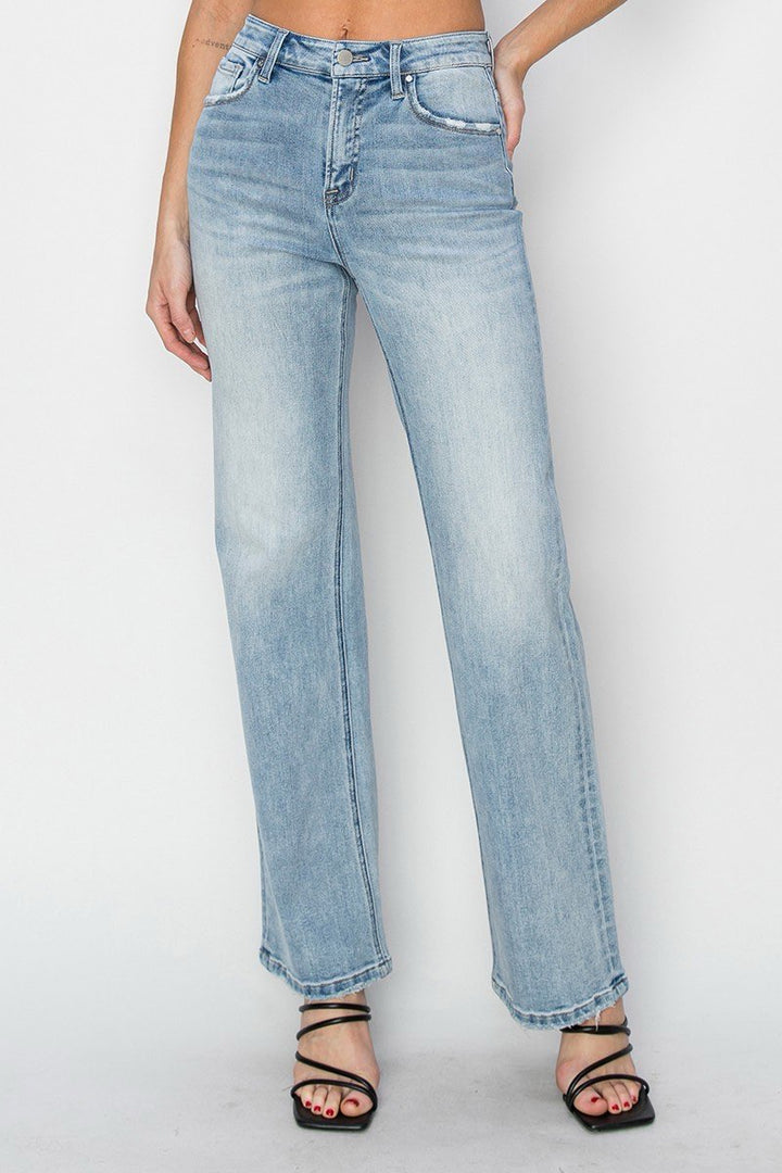 Kehlani High Rise Straight Jeans