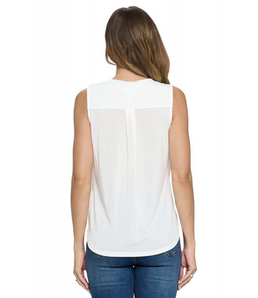 Braelyn Sleeveless Surplice Tank