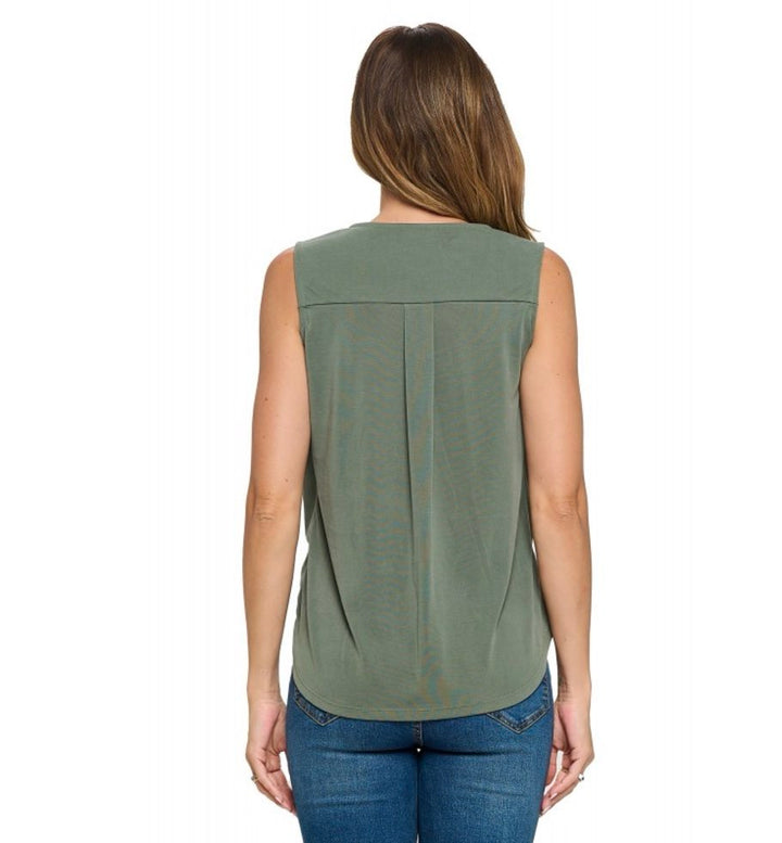Braelyn Sleeveless Surplice Tank