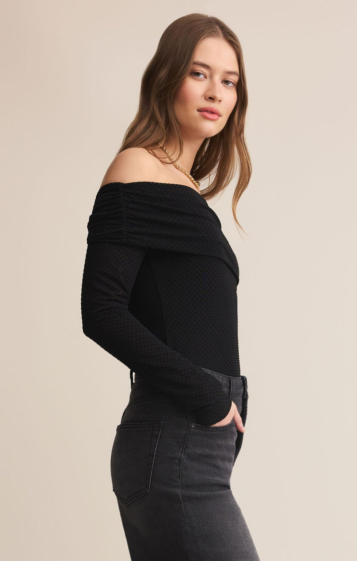 Whimsy Off Shoulder Mesh Top