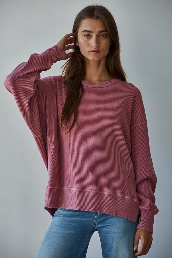 Homebody Waffle Pullover