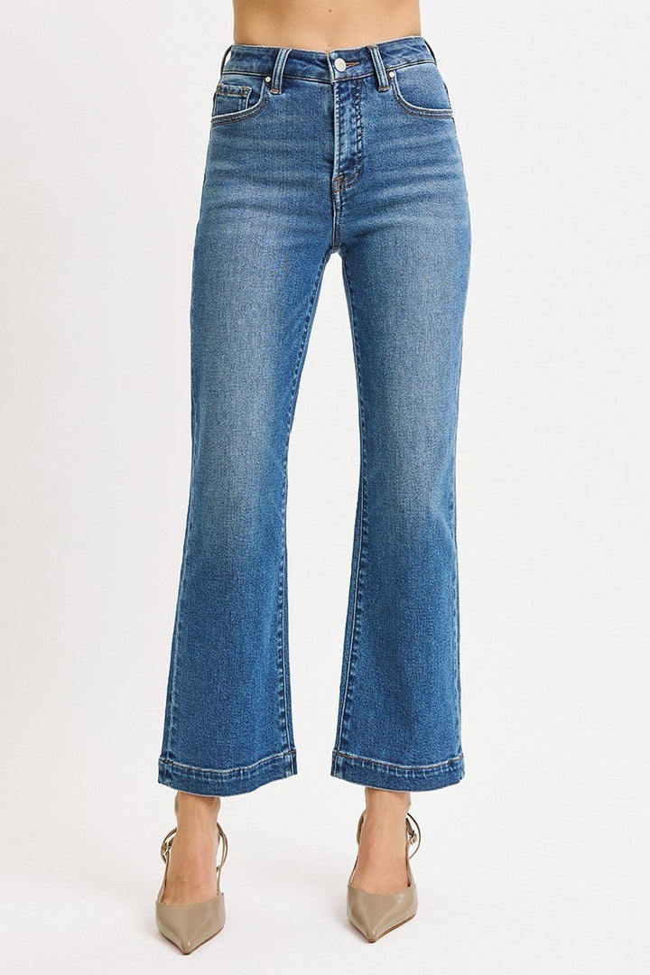 TC High Rise Cropped Straight Leg Jeans