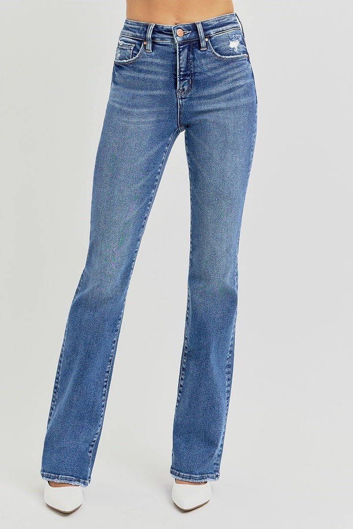 TC High Rise Straight Leg Jeans