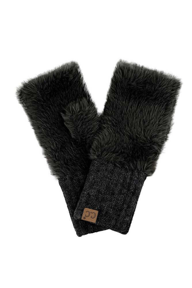 Fur Fingerless Winter Glove
