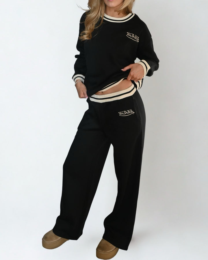 Von Dutch Fleece Wide Leg Pants
