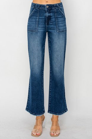 Patch Pocket Ankle Jeans