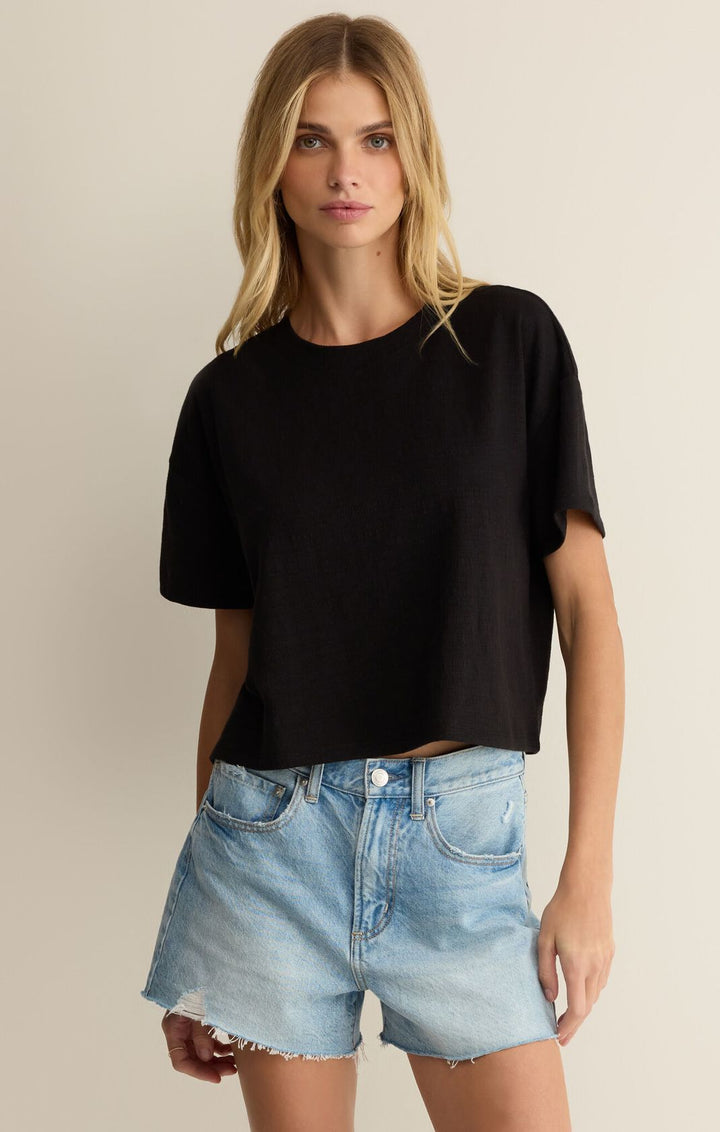 Sway Textured Cropped Tee