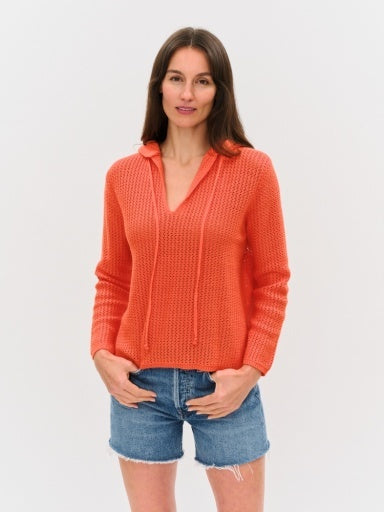 DRIFT CROCHET KNIT HOODIE