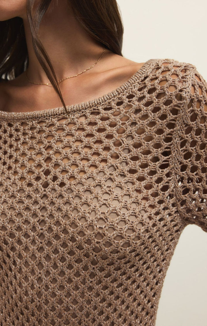 Calabria Shimmer Crochet Dress