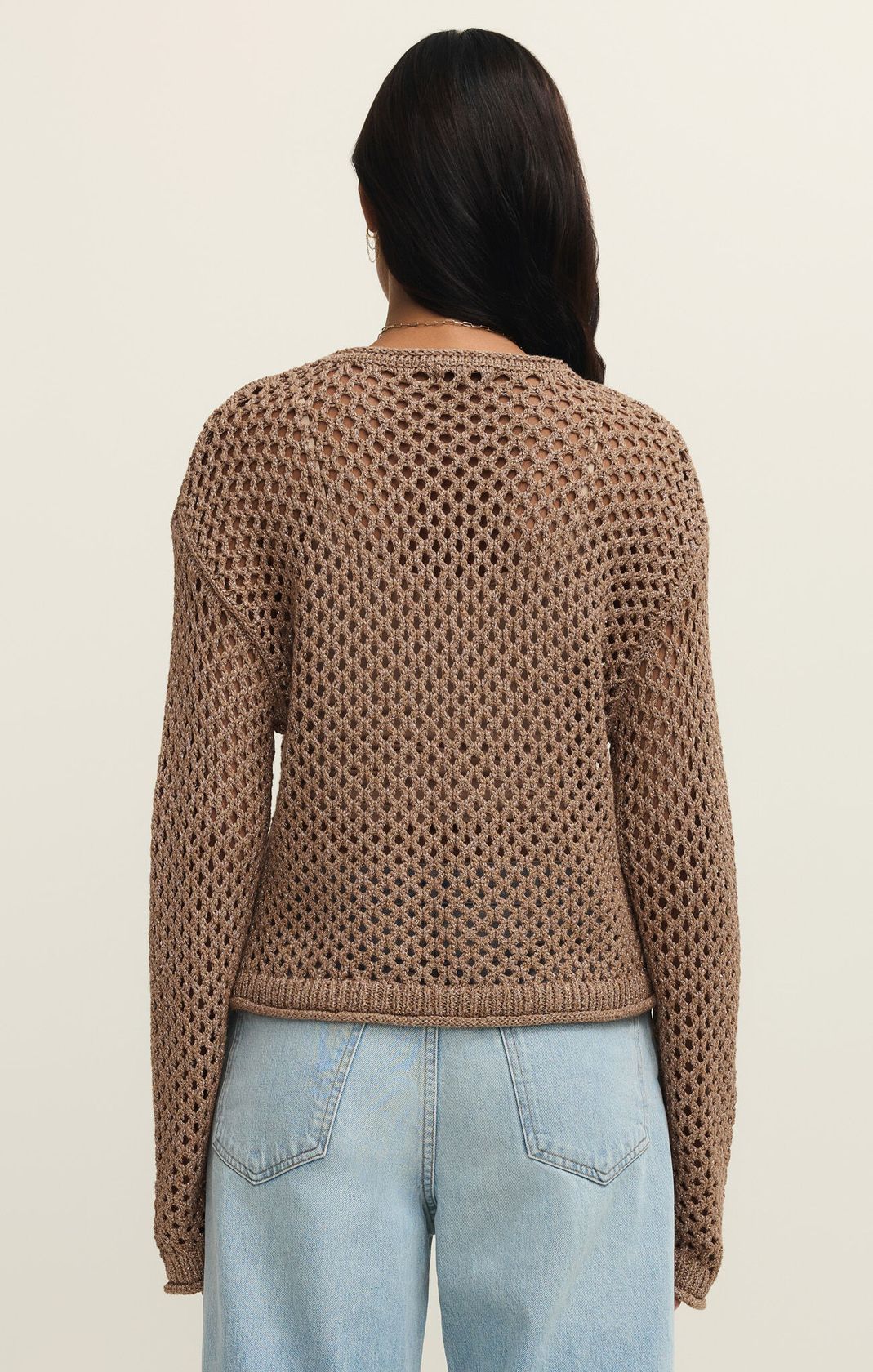 Cala Shimmer Crochet Sweater