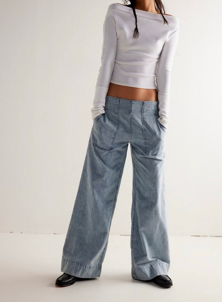 BREEZY DENIM PULL ON